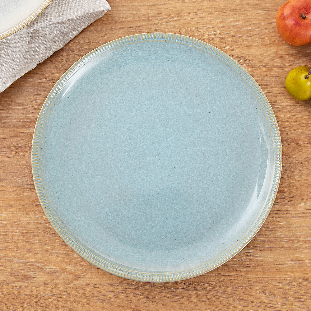 [1+1] 라리사 비쥬 원형 접시 24cm 스카이블루